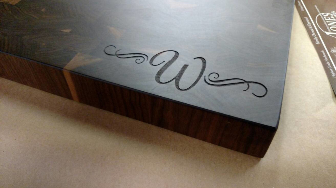 Engraved Cutting Boards – Script and Grain